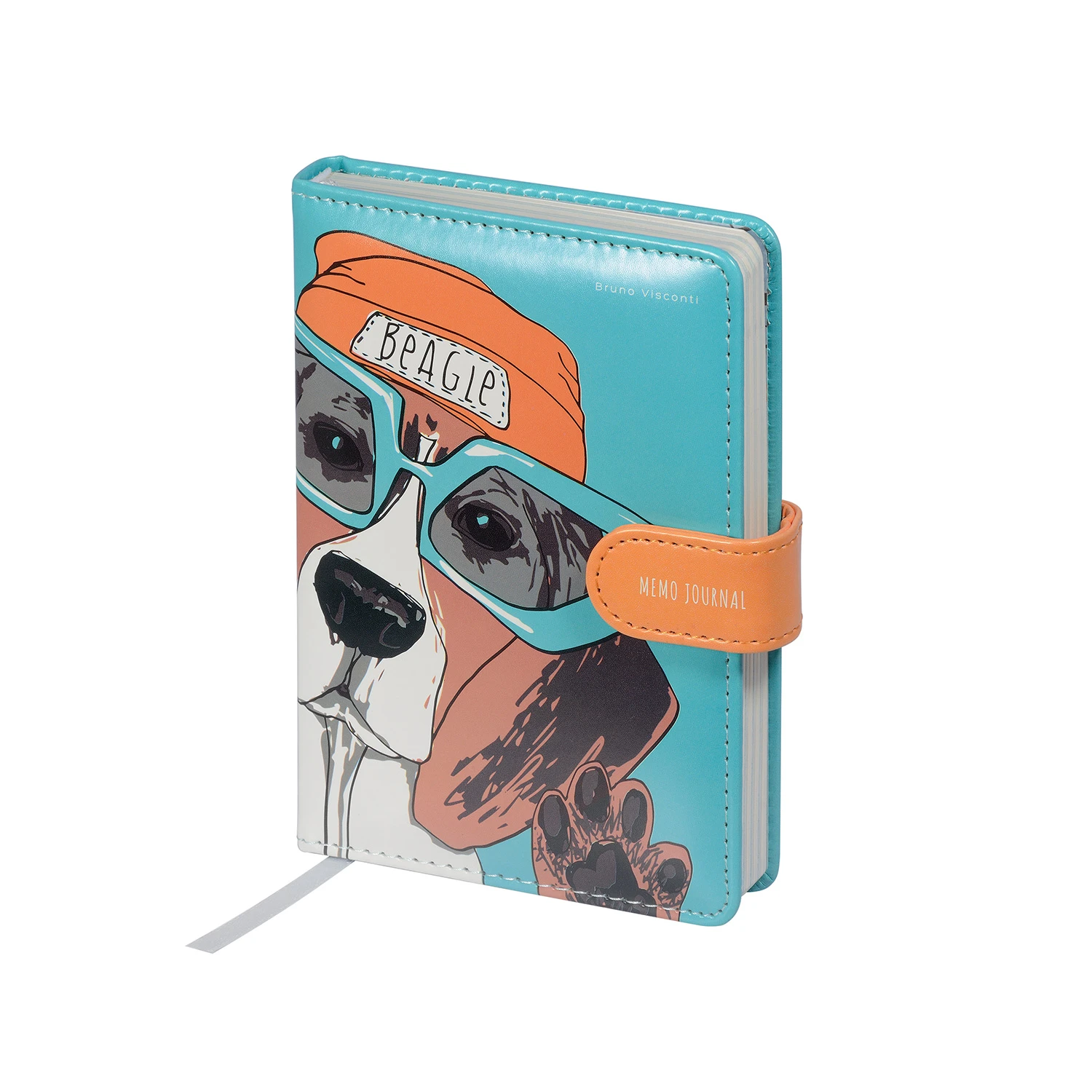 ЗАПИСНАЯ КНИЖКА "MEMO JOURNAL" А5,128 Л. С ХЛЯСТИКОМ, БЛОК С