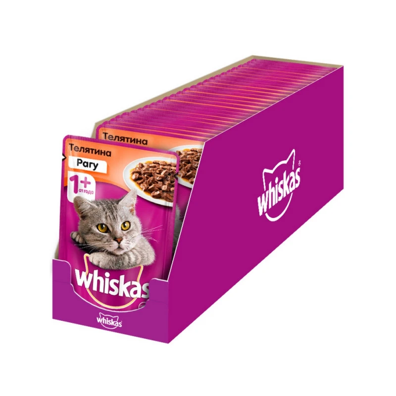 Корм влажный Виск рагу телятина 85гх28