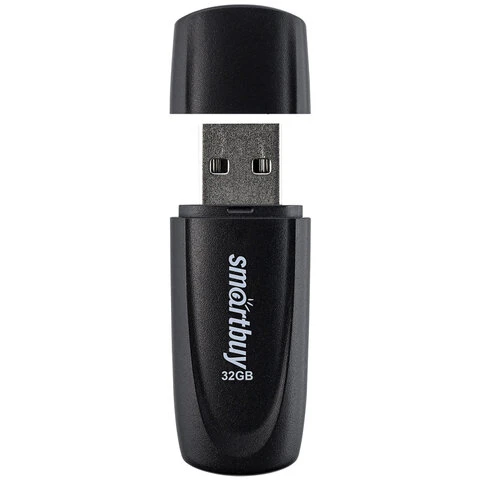 Флеш-диск 32GB SMARTBUY Scout USB 2.0, черный, SB032GB2SCK