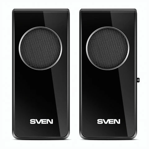 Колонки компьютерные SVEN 314, 2.0, 2х2 Вт, пластик, черные, SV-0110314BK