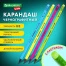 Карандаш чернографитный BRAUBERG KIDS, 1 шт., HB, трехгранный, с ластиком,