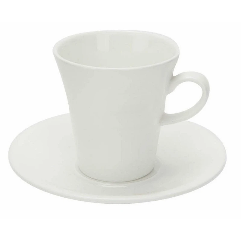 Кофейная пара Wilmax белая, фарфор, чашка 160 мл. &amp;amp; блюдце