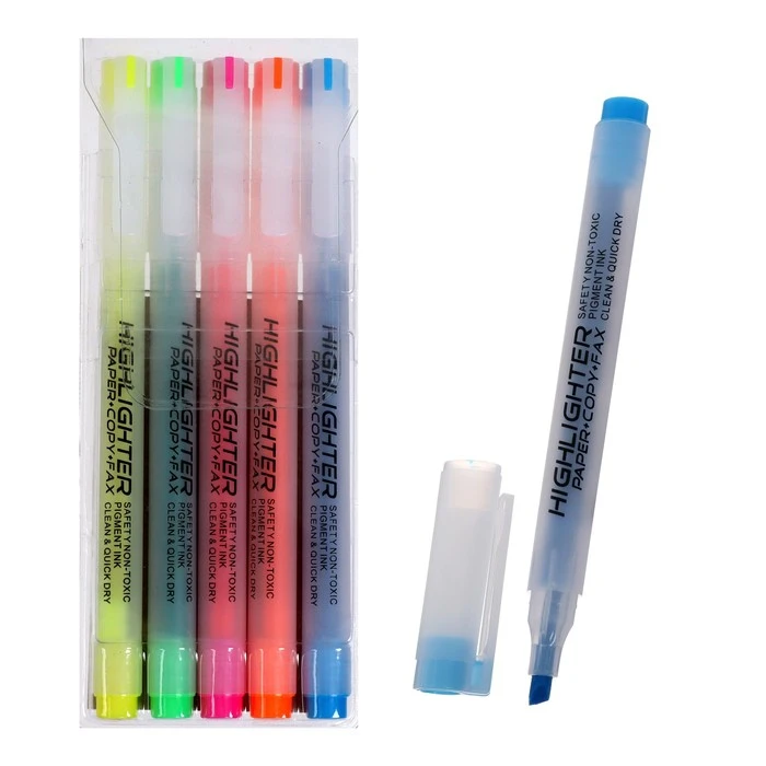 Набор маркеров текстовыделителей 5 цветов, 4.0 мм, PP Lamark