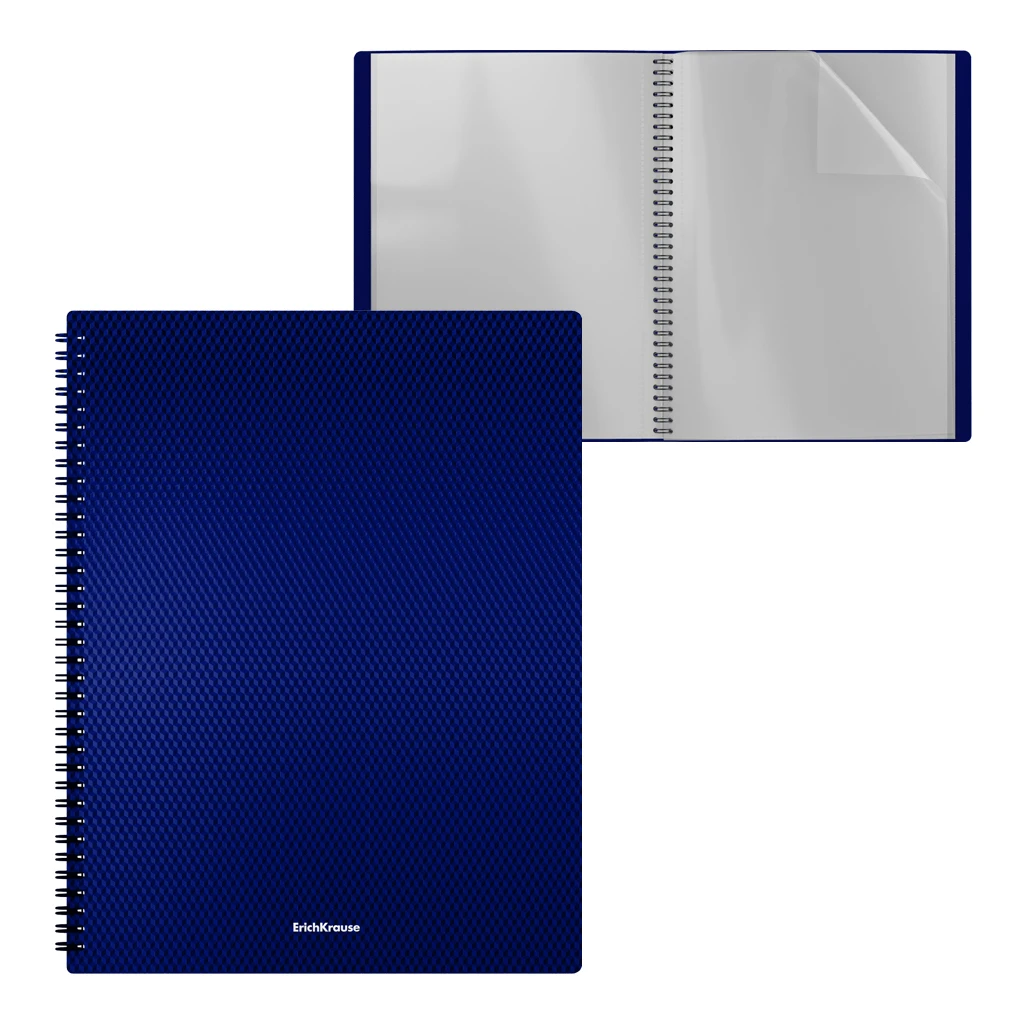 Папка файловая пластиковая на спирали Erich Krause® Diamond Total Blue, с 20