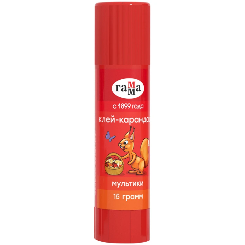 Клей-карандаш Гамма "Мультики", 15г.
