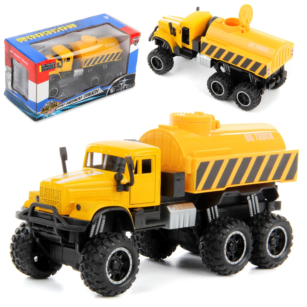 Машина Нефтевоз метал. на бат, 25,5х11,5х13, коробка