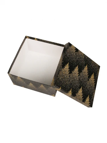 Набор квадратных коробок 5 в 1 Зимний лес (12 x 12 x 9 - 6 x 6 x 3 см) ПП-7200