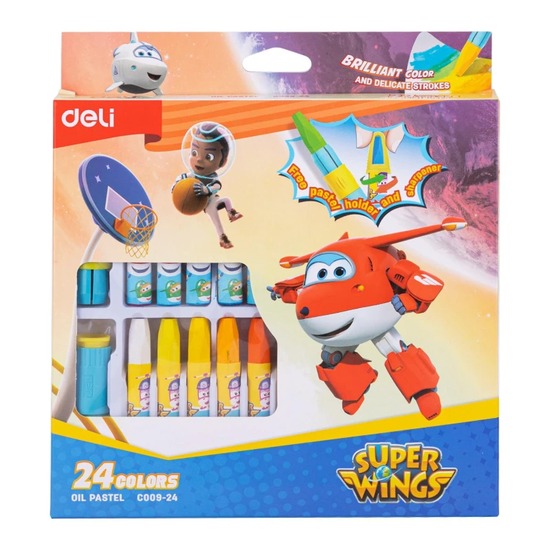 Пастель масляная Deli Super Wings набор 24 цвета EC009-24