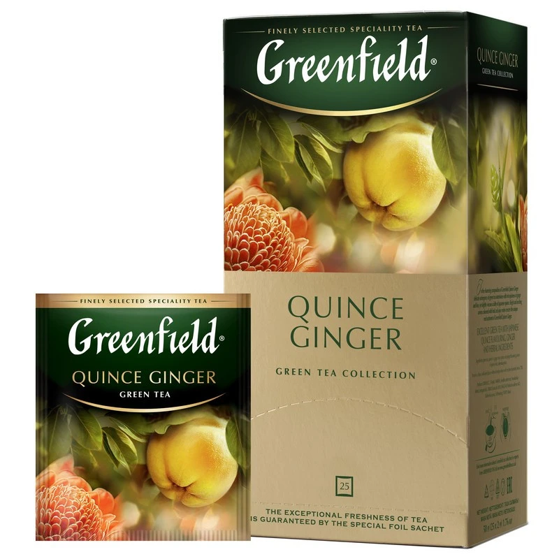 Чай Greenfield Quince Ginger зел, 25пак