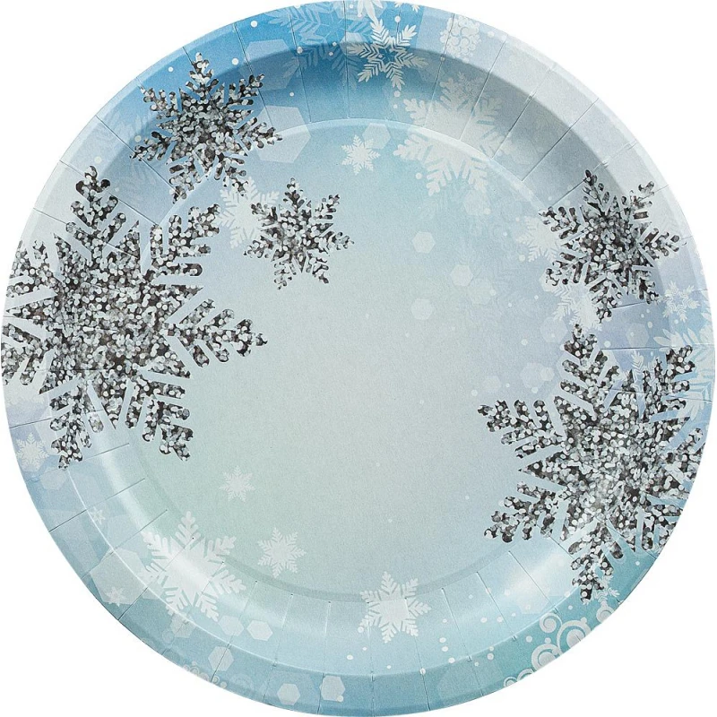 Тарелка бумажная Снежинки НГ 23см. 6шт/уп. арт.6072971 Тарелка бумажная Снежинки НГ 23см. 6шт/уп. арт.6072971