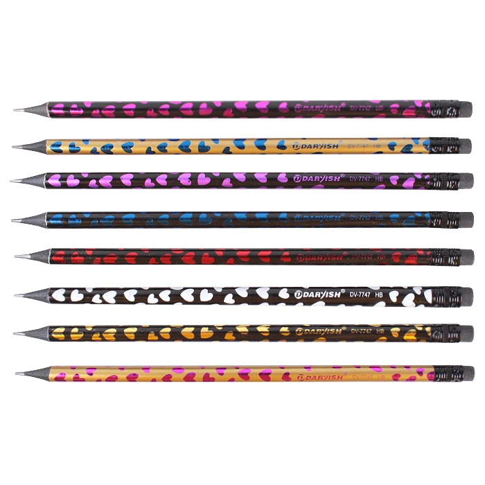 Карандаш ч/г с ластиком "Darvish" из черного дерева корпус с рисунком Карандаш ч/г с ластиком "Darvish" из черного дерева корпус с рисунком