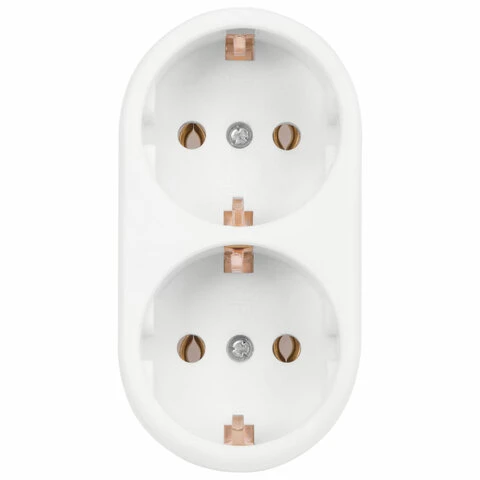 Сетевой переходник SONNEN U-020G, 2 розетки, с заземлением, 16 А, 511442 Сетевой переходник SONNEN U-020G, 2 розетки, с заземлением, 16 А, 511442