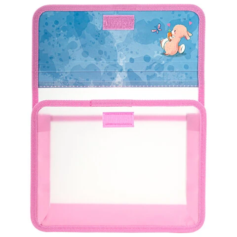 Папка для тетрадей ЮНЛАНДИЯ А5, пластик, 2 отделения, клапан на липучке,