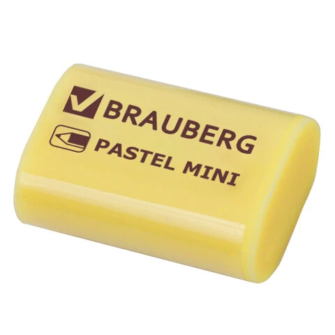 Ластик BRAUBERG "Pastel Mini", 27х18х10 мм, ассорти пастельных цветов,