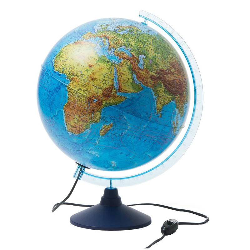 Глобус физико-политический Globen, 32см, с подсветкой на круглой подставке.