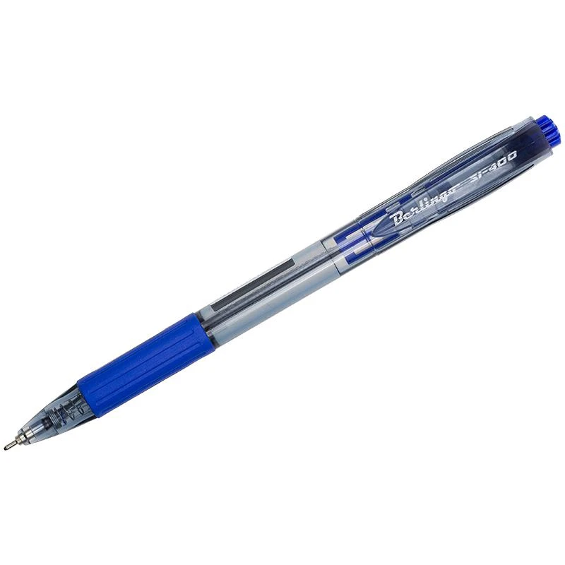 Ручка шариковая автоматическая "SI-400", синяя, 0,7мм, грип: CBm_70502