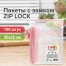 Пакеты с замком ZIP-LOCK "зиплок", комплект 100 шт., 20х25 см, ПВД,