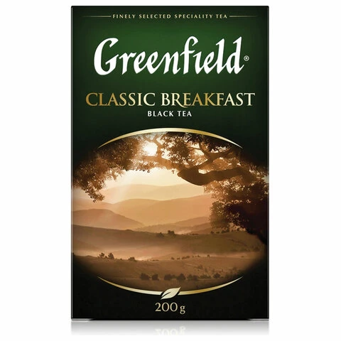 Чай GREENFIELD (Гринфилд) "Classic Breakfast", черный, листовой, 200