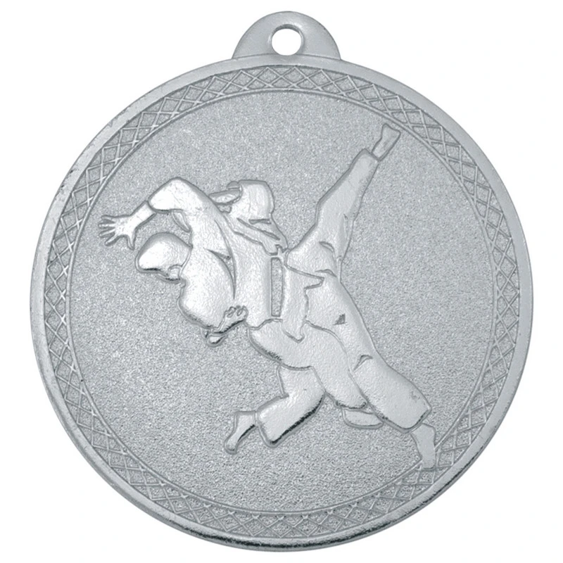 Медаль дзюдо 50 мм серебро DC#MK331b-S
