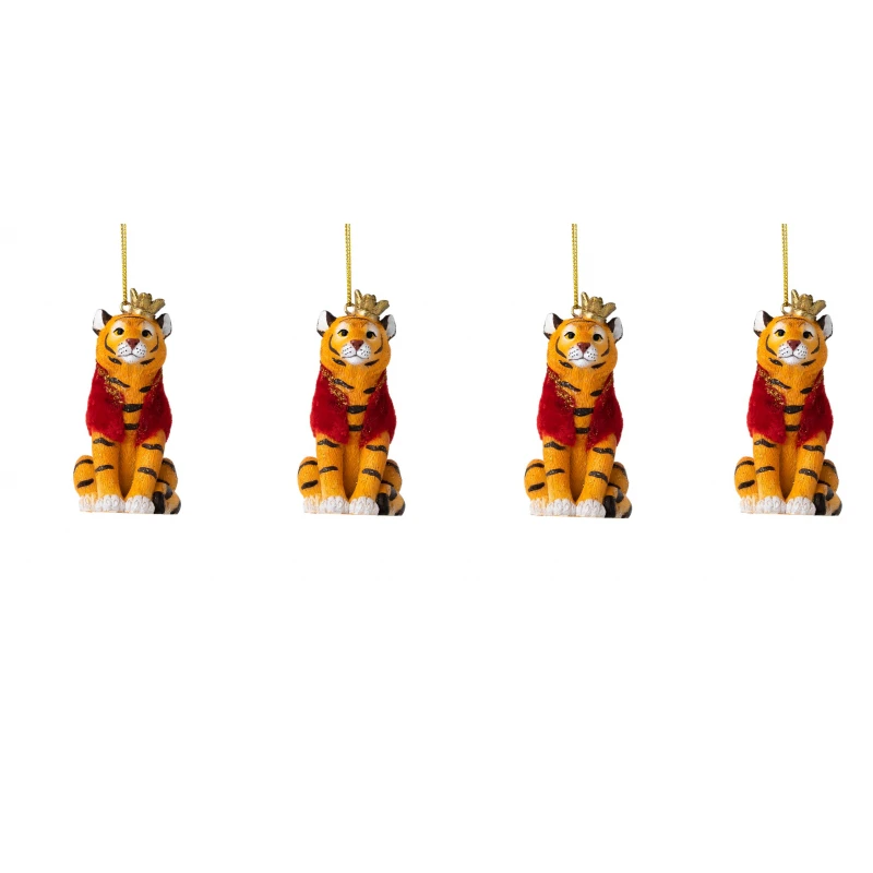 Игрушка елочная Тигр в накидке 5x8,2x3,5см арт.87626