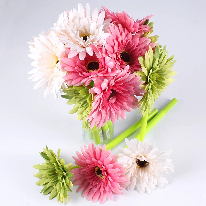 Ручка гелевая синяя "Darvish" Хризантема ассорти