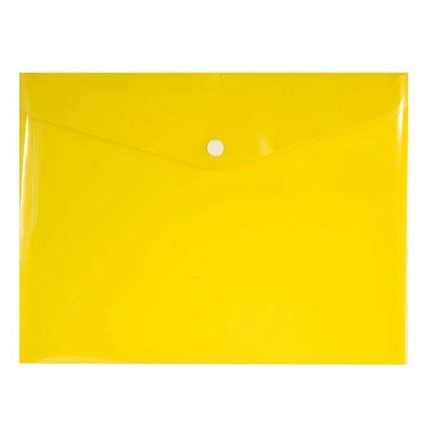 Пласт. конверты inФОРМАТ А5+ желтый пластик 180мкм на кнопке: PK65A5Y штр.: