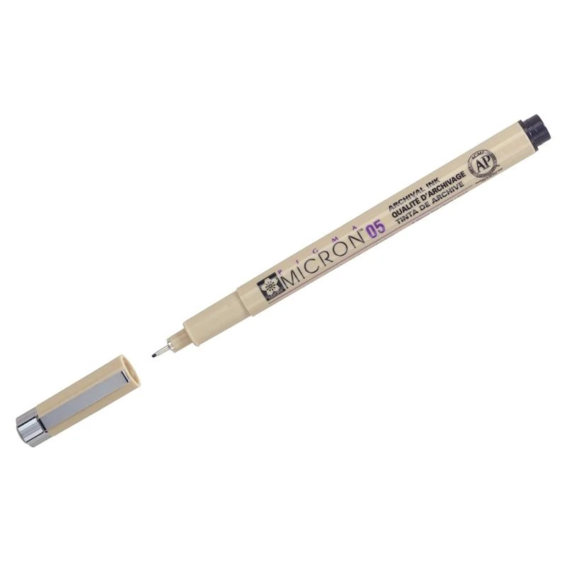 Ручка капиллярная Sakura "Pigma Micron" черная, 0,45мм. XSDK05#49