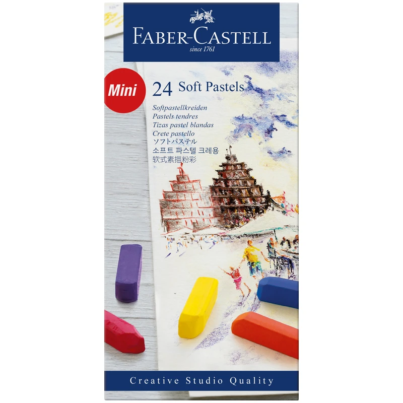 Пастель Faber-Castell "Soft pastels", 24 цв., мини, картон. упак.