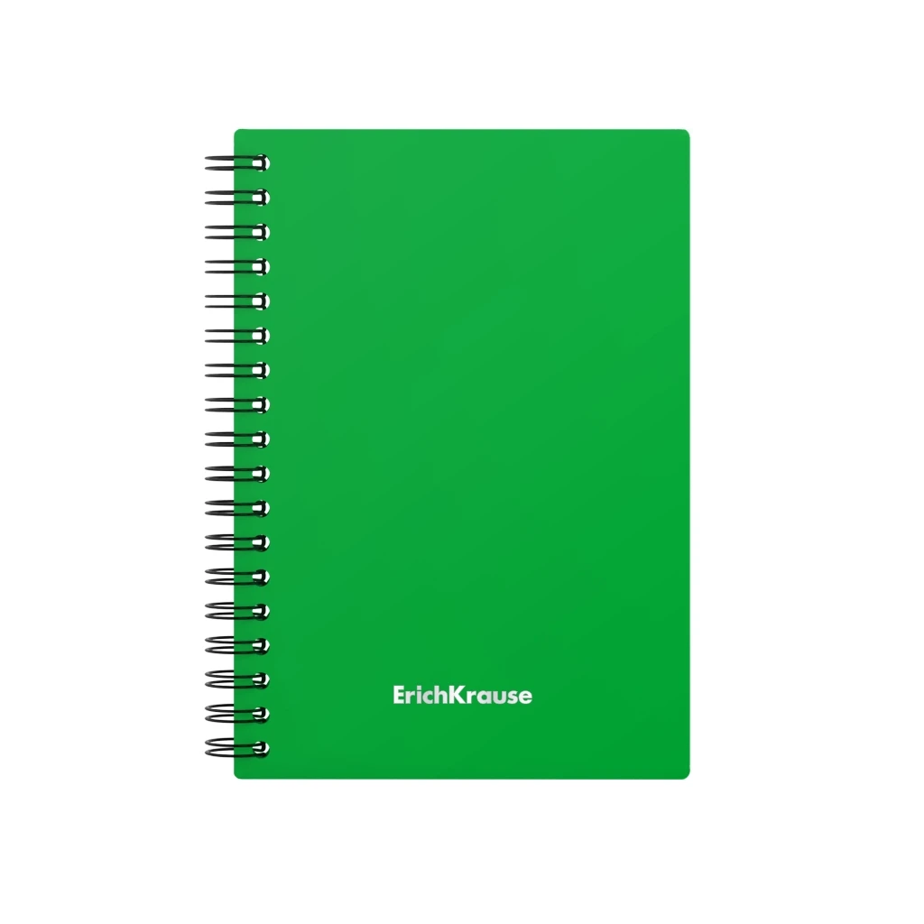 Тетрадь общая с пластиковой обложкой на спирали Erich Krause Classic, зеленый,