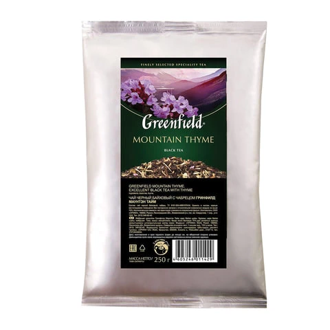 Чай GREENFIELD (Гринфилд) "Mountain Thyme", черный с чабрецом,