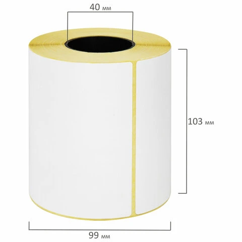 Этикетка ТермоЭко (100х150 мм), 300 этикеток в ролике, светостойкость до 2