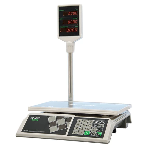 Весы торговые MERCURY M-ER 326ACP-15.2 LED (0,04-15 кг), дискретность 5 г,