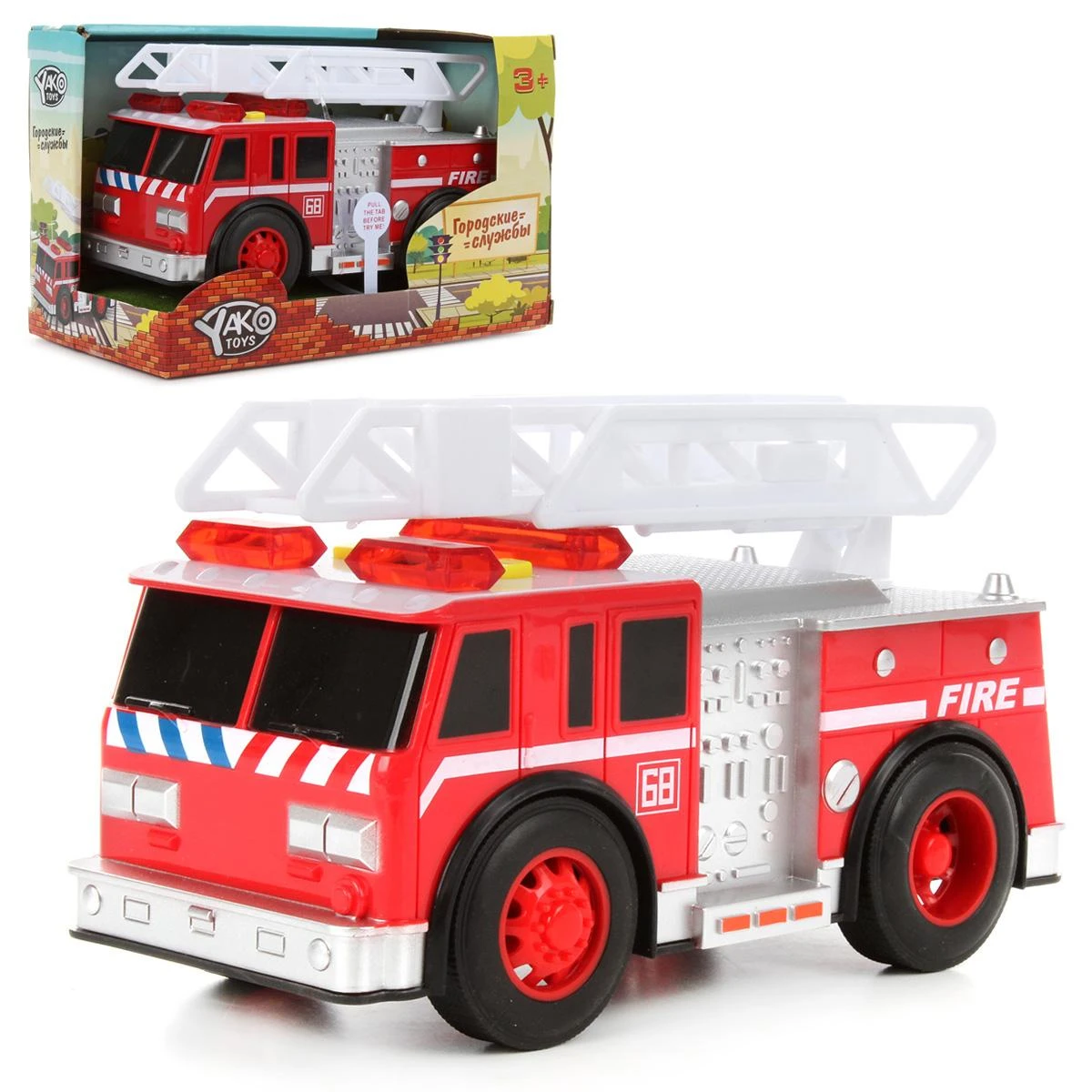 Пожарная машина  со звуком и светом. 86726