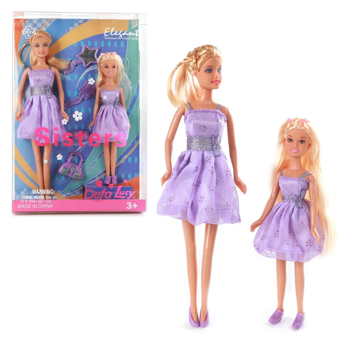 Куклы "Сестры", 33 см.. 72531/фиолетовый