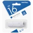 Флеш-диск 16 GB SMARTBUY Clue USB 2.0, белый, SB16GBCLU-W