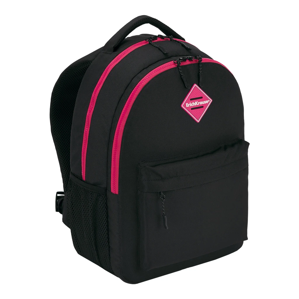 Ученический рюкзак Erich Krause EasyLine с двумя отделениями 20L Black&Pink