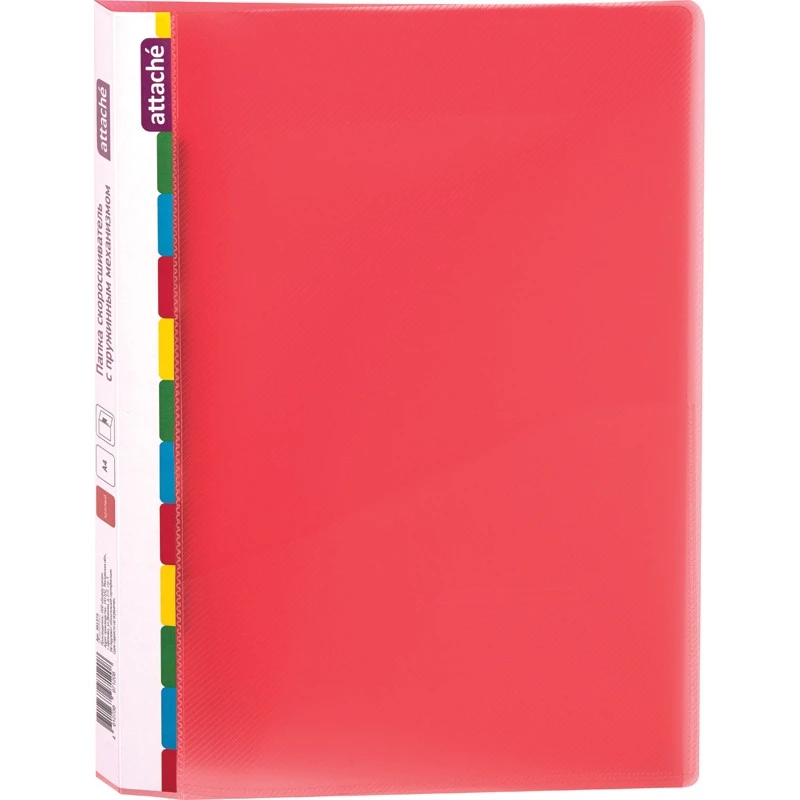 Папка скоросшиватель с пружинным механизмом Attache Diagonal красный штр.