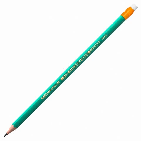 Карандаш чернографитный BIC, 1 шт., "Evolution", HB, с резинкой,