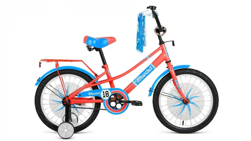 Велосипед 18" FORWARD AZURE 2020-2021 кораловый/голубой