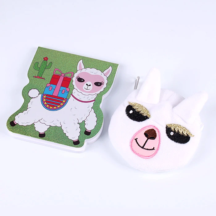 Набор канцелярский (блокнотА7, 48листов, монетница) Лама "Darvish" на Набор канцелярский (блокнотА7, 48листов, монетница) Лама "Darvish" на