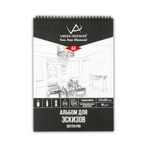 "VISTA-ARTISTA" DSCC-A4 Альбом для эскизов 90 г/м2 А4 на спирали 20 л.