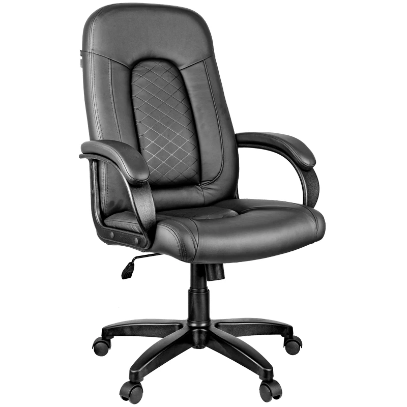 Кресло руководителя Helmi HL-E29 "Brilliance", экокожа черная, мягкий