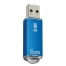 Флэш-диск 8 GB, SMARTBUY V-Cut, USB 2.0, металлический корпус, синий, SB8GBVC-B