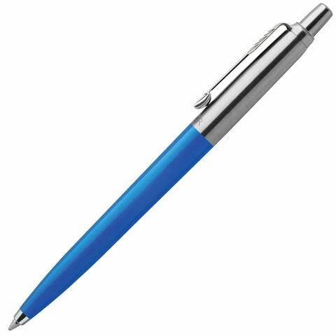 Ручка шариковая PARKER "Jotter Plastic CT", корпус синий, детали из