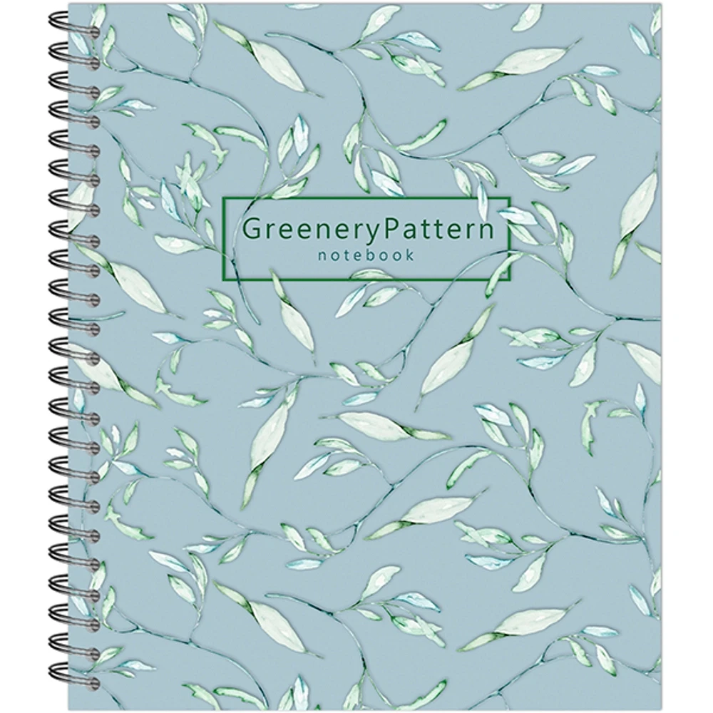 Тетрадь общая 48 листов, "Greenery Patterns", обложка - мелов.картон +