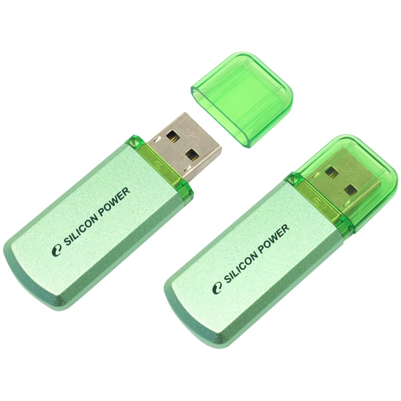 Память SiliconPower "Helios 101" 32GB, USB2.0 Flash Drive, зеленый