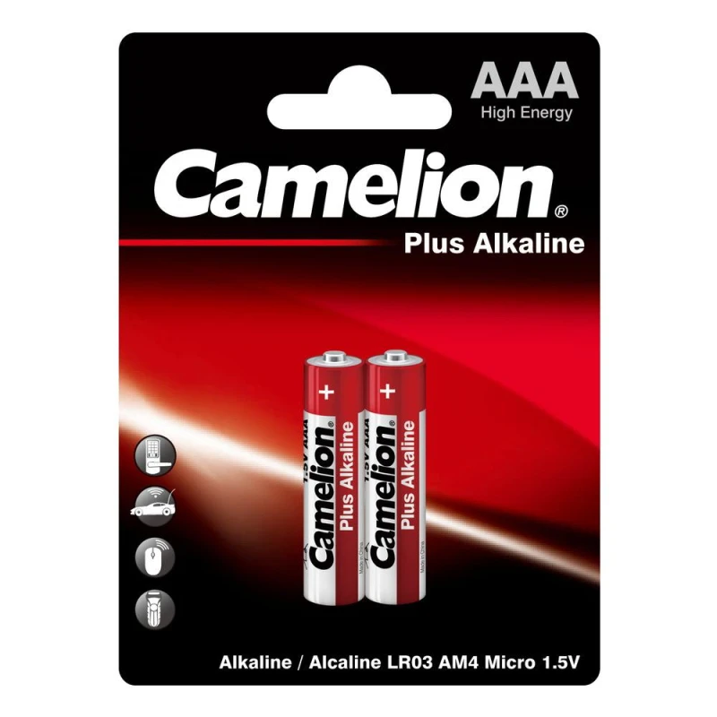 Батарейка Camelion AAA/LR 03 Plus Alkaline BL-2 1.5В (2 шт в уп.)