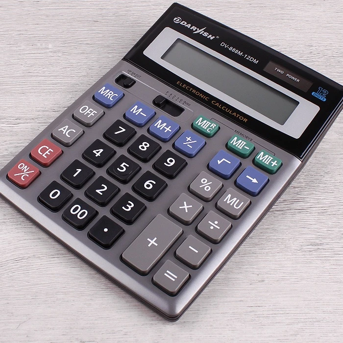 Калькулятор настольный 12 pазр. "Darvish" двойное питание 200*150*33мм