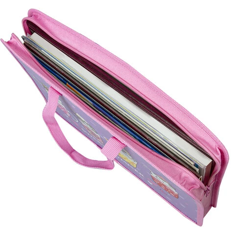 Папка на молнии с ручками ЮНЛАНДИЯ А4, 1 отделение, пластик, ширина 40 мм, Папка на молнии с ручками ЮНЛАНДИЯ А4, 1 отделение, пластик, ширина 40 мм,