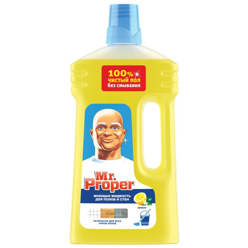 Средство для мытья полов и стен Mr.Proper "Лимон", 1л  MP-81668530